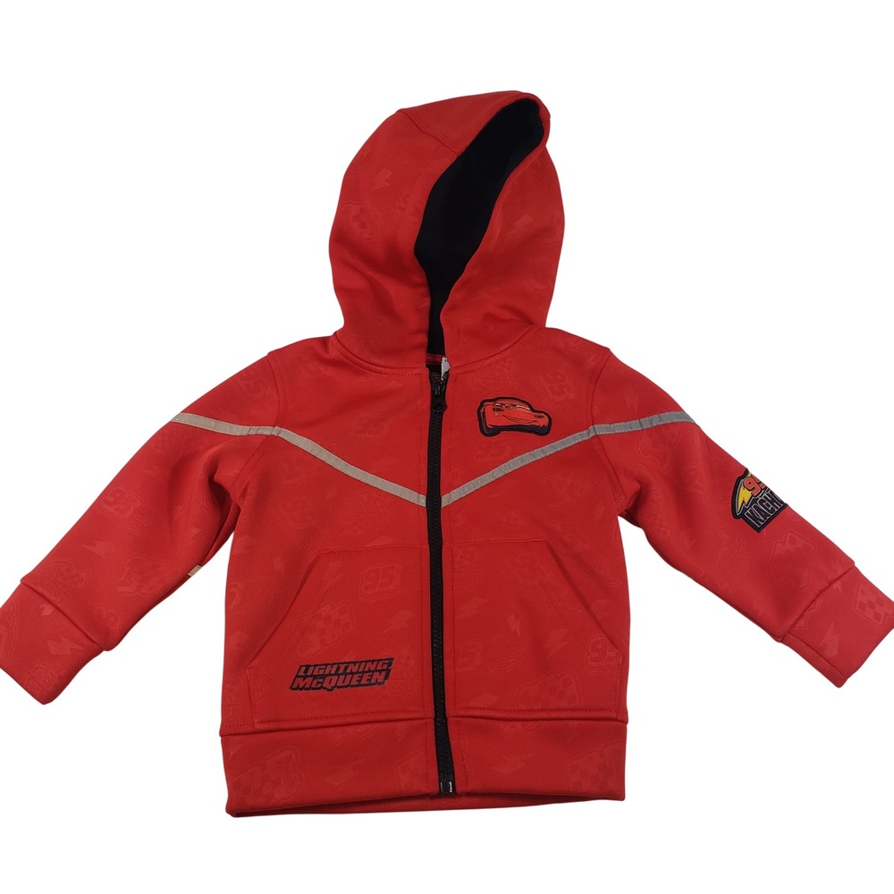 Disney Pixar Cars Lightning‎ McQueen Zip Hoodie Sweatshirt - Size 2T